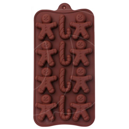 Форма силиконовая для шоколада "Пряничные человечки" 3628353, СФ-26