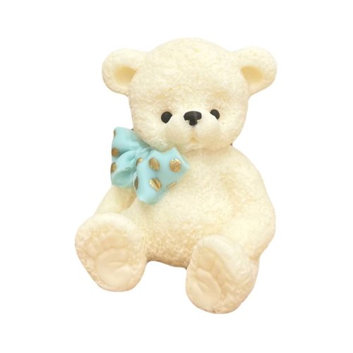 Фигурка из шоколадной глазури "Мишка с голубым бантиком" ФГ170голубой