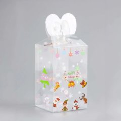 Коробка для сладостей "Новогодние рисунки" 6х6х10 см 9591951