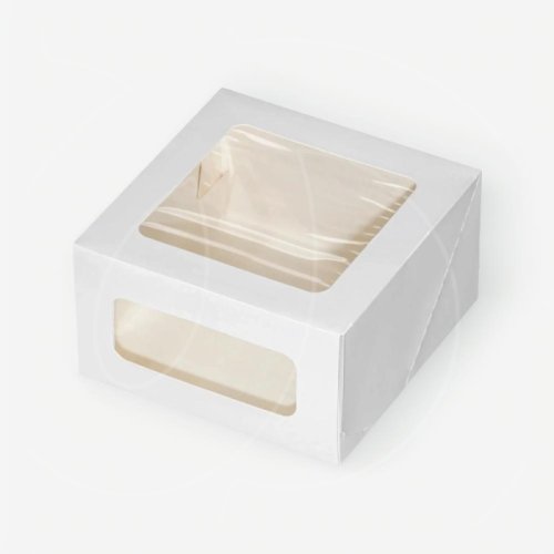 Коробка для торта с окном 18х18х10 см ForG CAKE II W W 180*180*100
