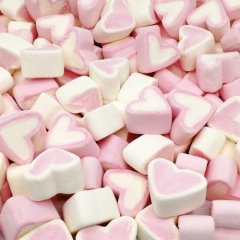Маршмеллоу "Сердечки бело-розовые" 100 г 