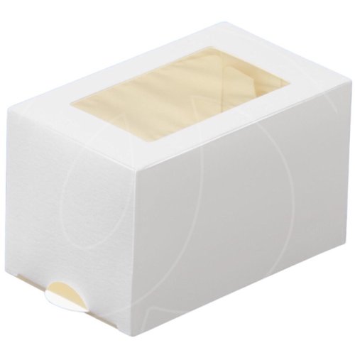 Коробка для макарон с окном белая 9х5,5х5,5 см ForG MB 3 W ST