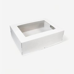 Коробка для торта с окном белая 30х40х12 см 3304012; 9554319 