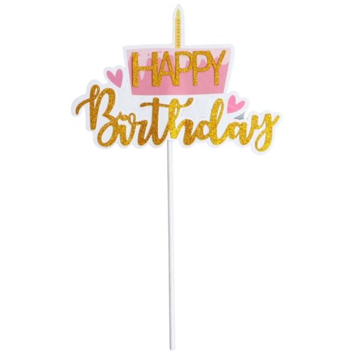 Топпер декоративный бумажный "Happy Birthday. Тортик" 7181410