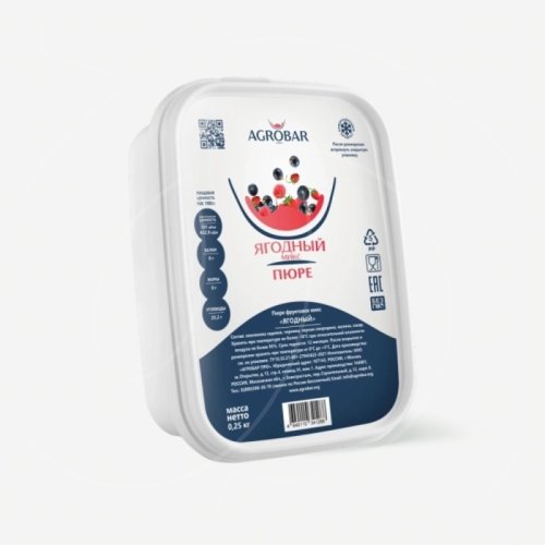 Пюре замороженное AGROBAR Ягодный микс 250 г 