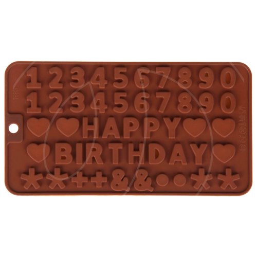 Форма силиконовая для шоколада "Happy Birthday" 1210653, сф-34