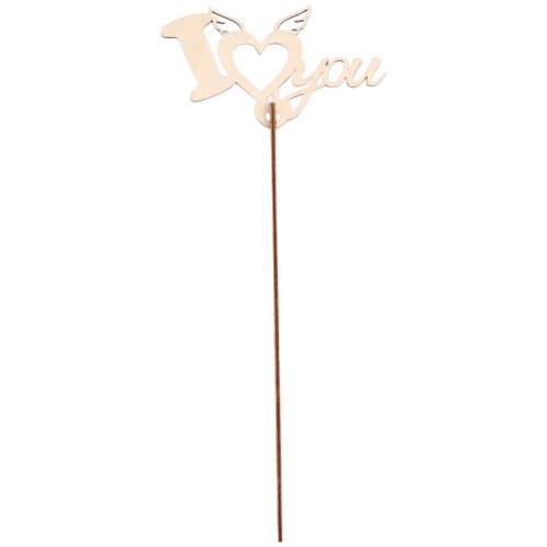 Топпер декоративный деревянный "I love you. Сердечко" 7507760