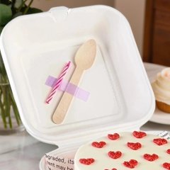 Ложка деревянная одноразовая 110 мм 10 шт ЛД110В55, ЛД110Э, WDS110