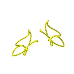 Набор топперов декоративных акриловых "Бабочки" Золото 2х4,5 см 2 шт ТСК117