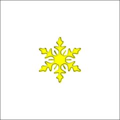 Набор топперов декоративных акриловых "Снежинка" Золото 3,5х3,5 см 5 шт ТСК156