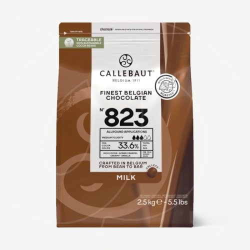 Шоколад молочный CALLEBAUT 33,6% 500 г 823NV-595