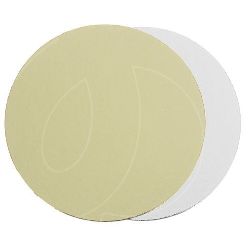 Подложка под десерт Золото/Белая 1,5 мм 8 см 1 шт п 1,5-80   КЗБ