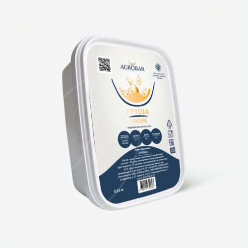 Пюре замороженное AGROBAR Груша 250 г 