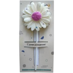 Свеча декоративная "Ромашка" Белая 00081