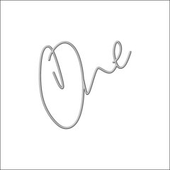 Топпер декоративный акриловый "One" Серебро 10х9 см ТСК371