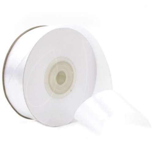 Лента для декора и упаковки Атласная Белая 5 см 1-50