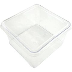 Креманка пластиковая с крышкой Квадрат 350 мл 262593	